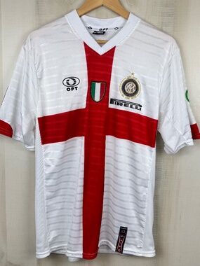 Optimus Inter Milan 2007-08 Away 100 Centenary Jersey Lega Calcio Sz Large FLAWS